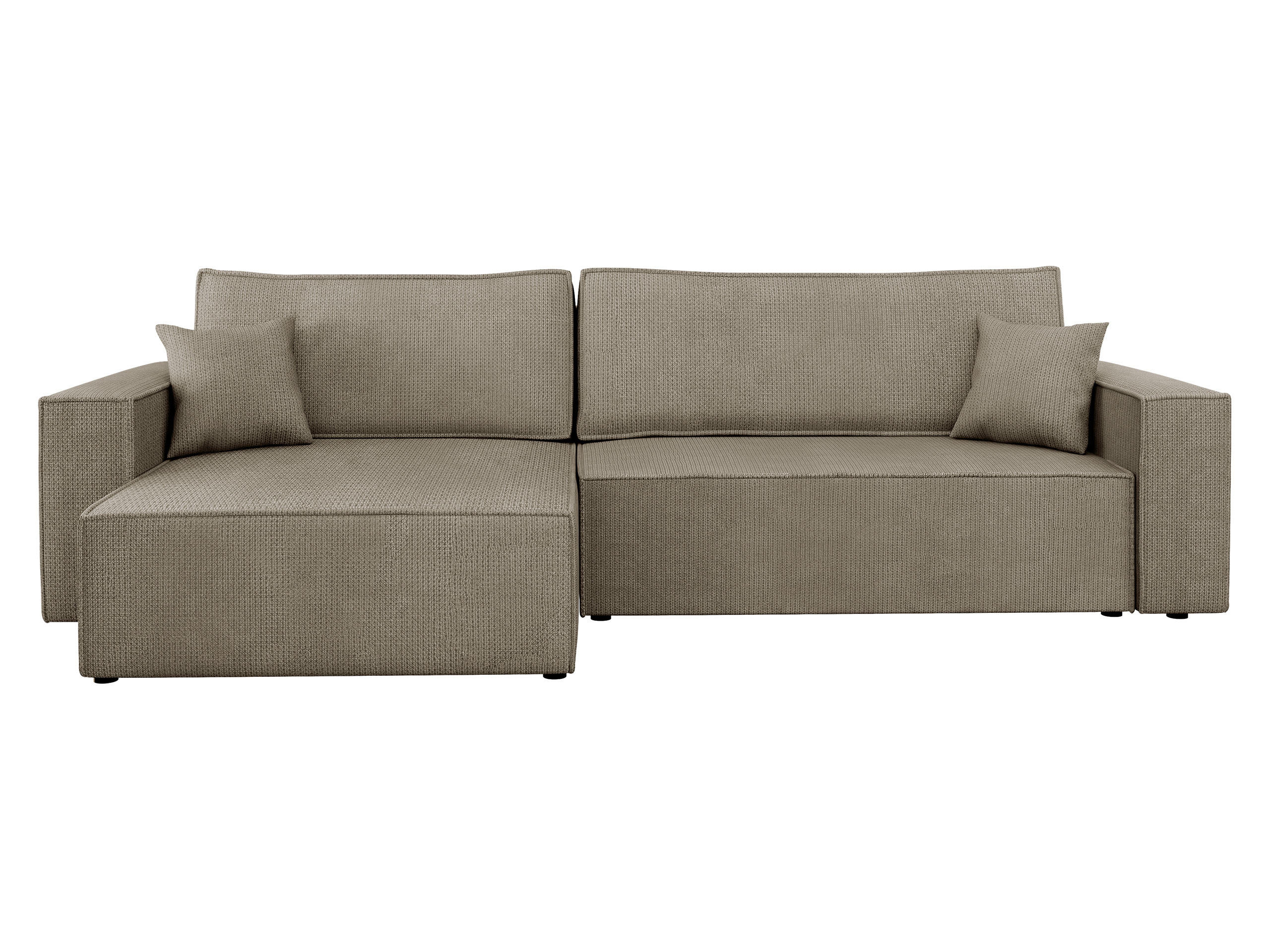 ECKSOFA Karl - Hellbraun/Schwarz, Holz/Kunststoff (272/145cm) - MIRJAN24