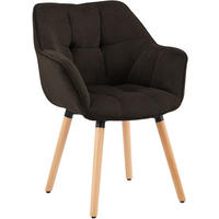 ARMLEHNENSTUHL Cord Dunkelbraun - Dunkelbraun, Holz/Textil (63/82/60cm) - CLP