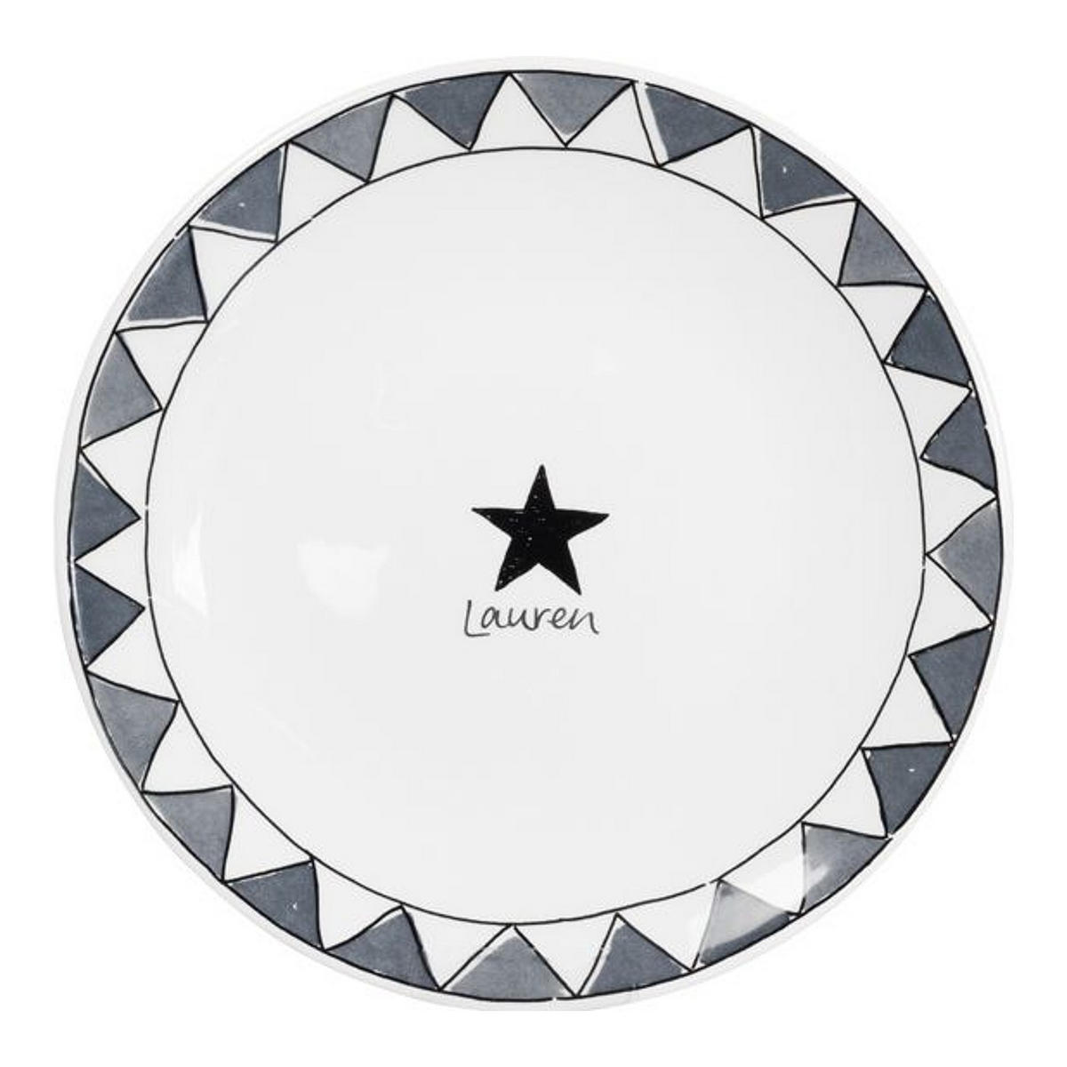 FRÜHSTÜCKSTELLER Noir Stern in Schwarz - 22cm - Schwarz, Keramik (21.8/21.8/2.5cm) - Blond Amsterdam
