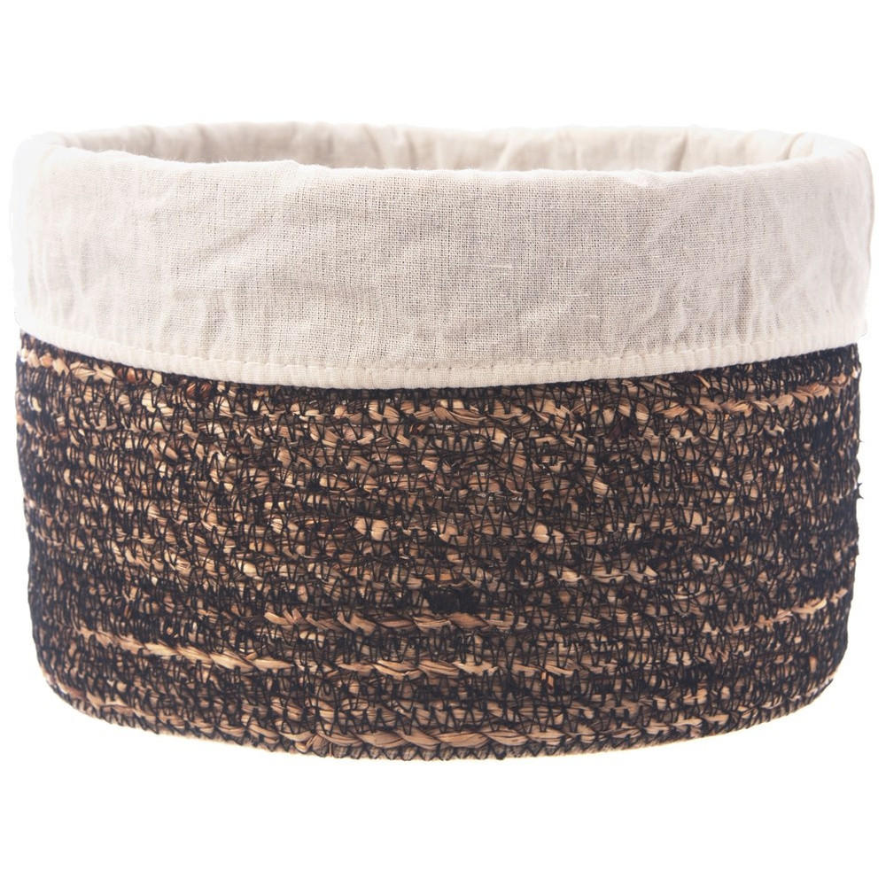 AUFBEWAHRUNGSKORB Wasserhyazinthe rund natur - Naturfarben, Naturmaterialien (24/15/24cm) - Orion 
