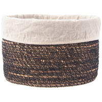 AUFBEWAHRUNGSKORB Wasserhyazinthe rund natur - Naturfarben, Naturmaterialien (24/15/24cm) - Orion 