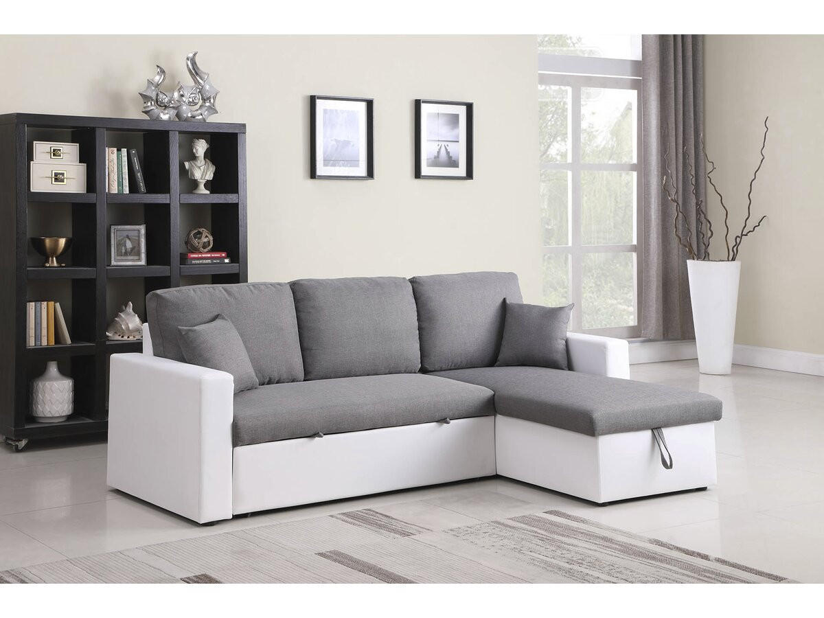 ECKSOFA alain Grau - Grau, Textil (145/221cm) - Habitat Garten