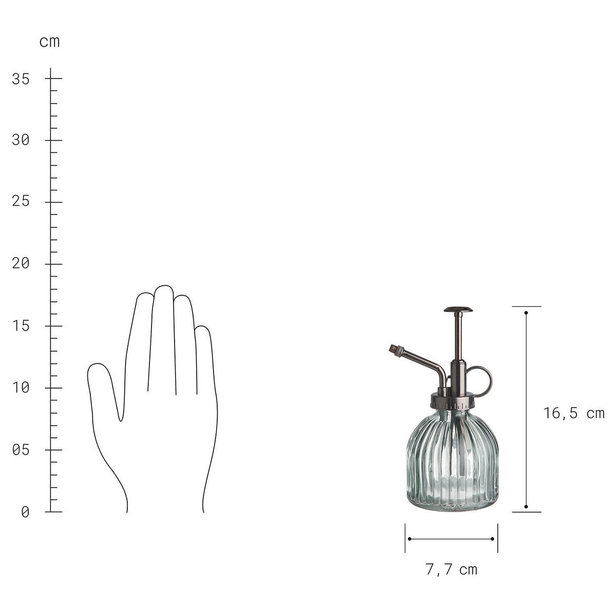 PFLANZENSPRÜHER Botanic - Grün, Kunststoff (8/17/8cm) - Butlers