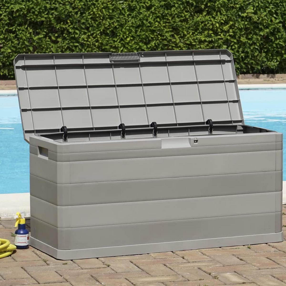 GARTENBOX Grau 117×45×56 cm - Grau, Kunststoff (45/56/117cm) - furnicato