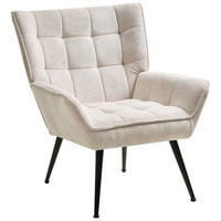 SESSEL Stoff Hellbeige Bellingmo - Beige, Textil (75/85/60cm) - Beliani