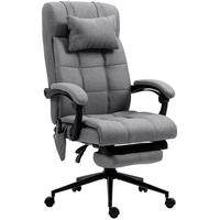 BÜROSTUHL mit Massagefunktion höhenverstellbar Grau - Grau, Kunststoff (76/120/66cm) - Meubliv