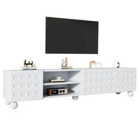 TV-LOWBOARD 200x40x44 cm Weiß 3 Türen Stauraum Schrank - Weiß, Holzwerkstoff (40/44/200cm) - FLIEKS
