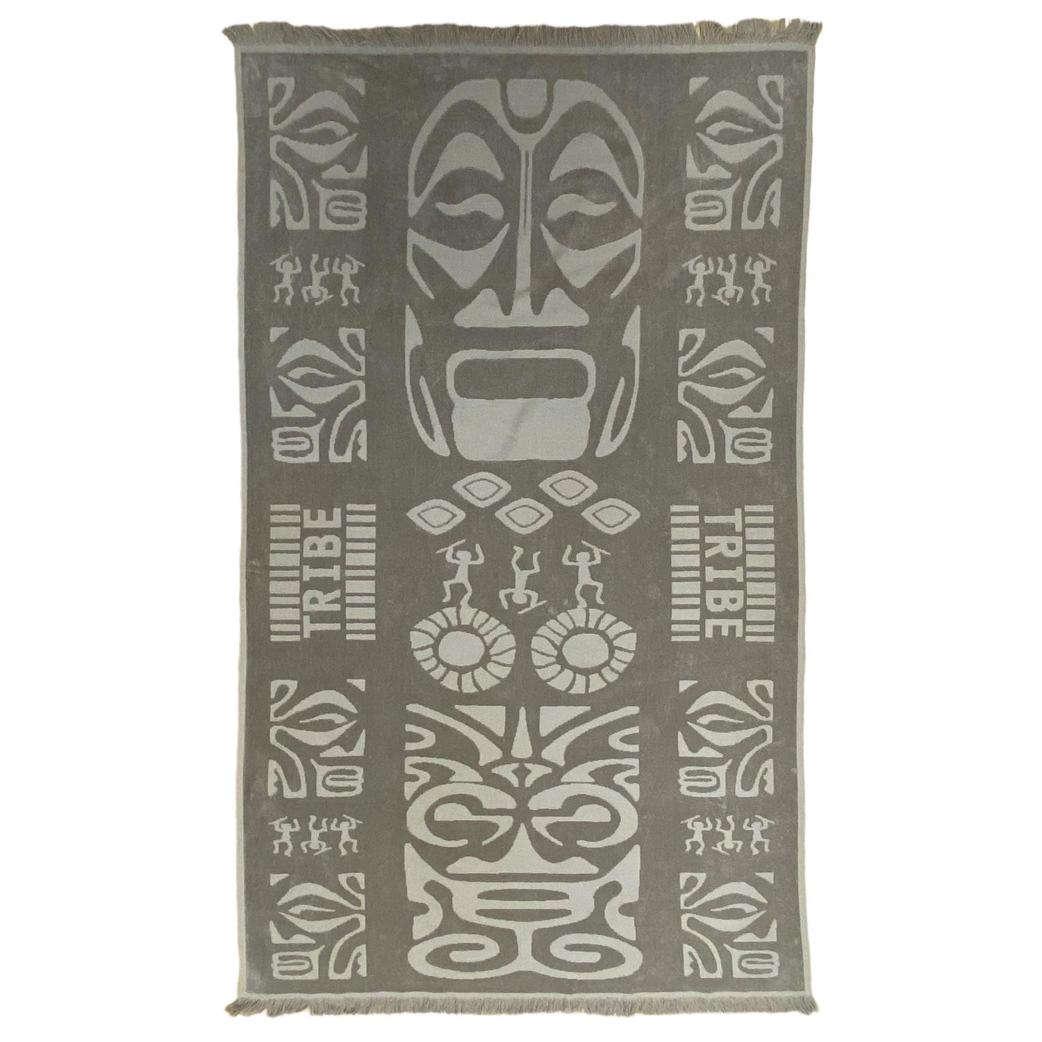 STRANDTUCH Frottee Velours Jacquard Ziseliert Izapa 90x170 340g/m² - Grau, Textil (90/170cm) - LE COMPTOIR DE LA PLAGE