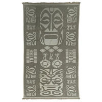 STRANDTUCH Frottee Velours Jacquard Ziseliert Izapa 90x170 340g/m² - Grau, Textil (90/170cm) - LE COMPTOIR DE LA PLAGE