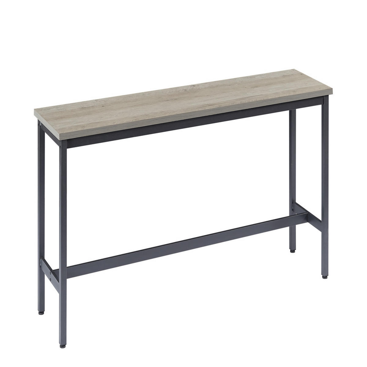 BARTISCH-SET 3 Hockern Industrie-Design Stahl 160cm - Grau, Holzwerkstoff/Metall (171/49.5/13.5cm) - Raelunyi
