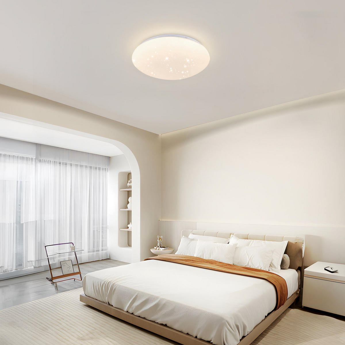 LED-DECKENLEUCHTE Iris 25.2/25.2/6.2 cm - Weiß, Kunststoff (25.2/25.2/6.2cm) - Nettlife