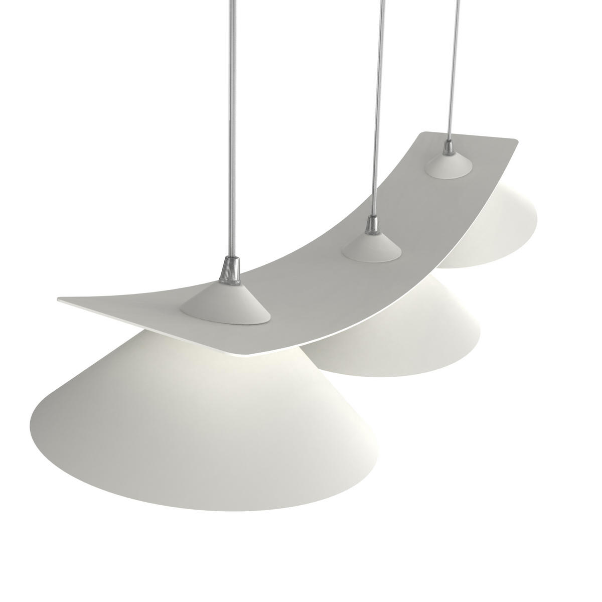 HÄNGELEUCHTE Miller X3 - Weiß, Metall (70/25/16cm) - Lumicom