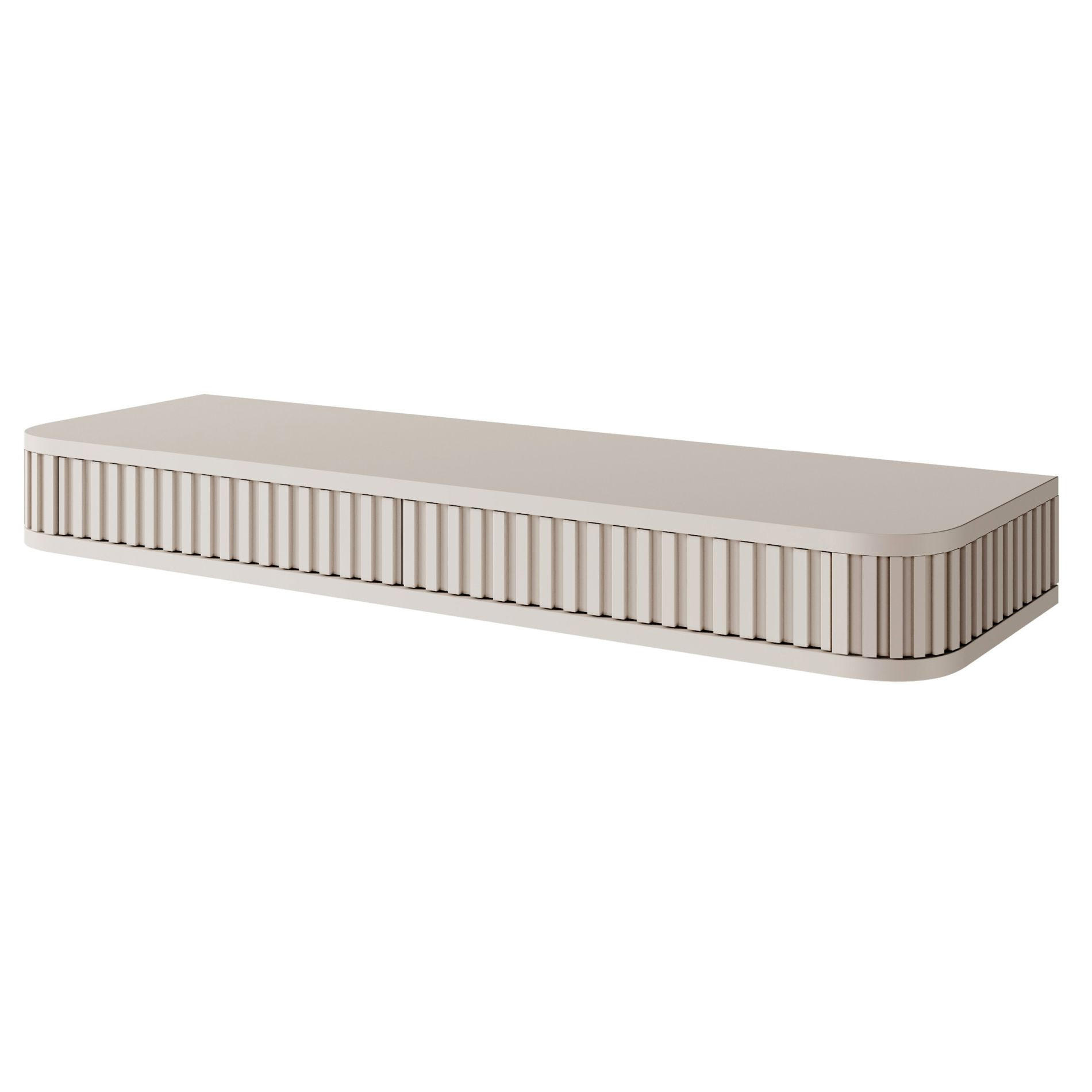 WANDKONSOLE Ovarlo Greige mit 2 Schubladen 113 cm - Taupe, Holzwerkstoff (113.2/13/38cm) - Selsey