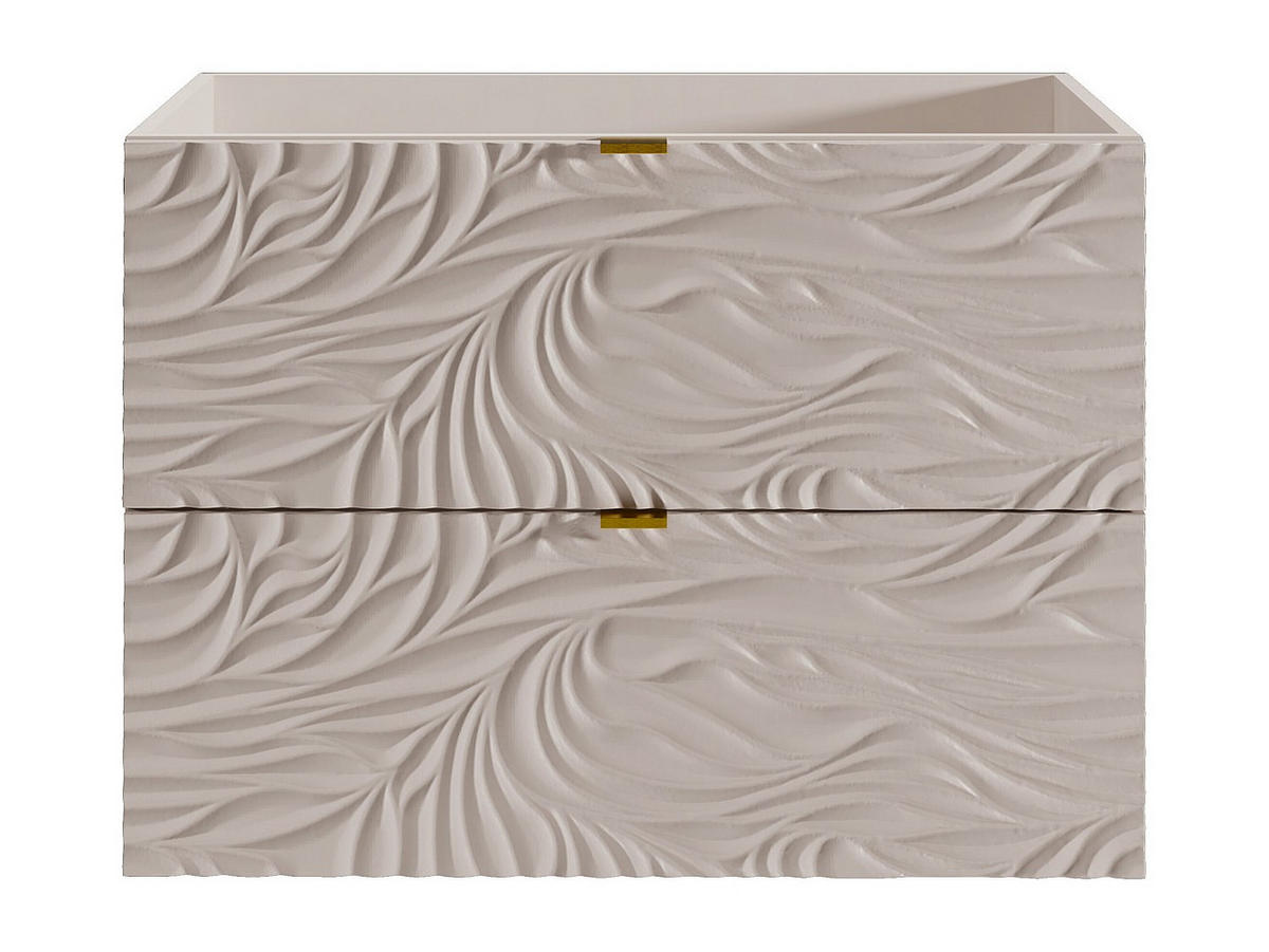 EINZELWASCHTISCH - 80 cm x 46 cm - Holz, Platte - Beige - RINAREL - Beige, Holz (80/60/46cm) - Vente-Unique