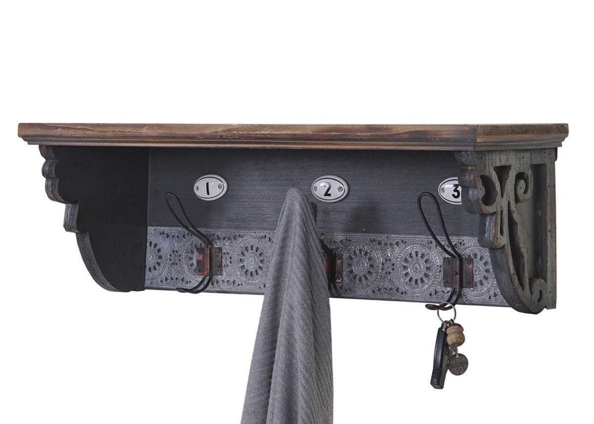 WANDGARDEROBE Grau - Grau, Holz (60/22/18cm) - MCW