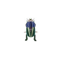 WANDDEKO Eleganter Jade-Käf 3.5/16.5 cm - Multicolor, Wellpappe (3.5/16.5/10cm) - KUNSTLOFT