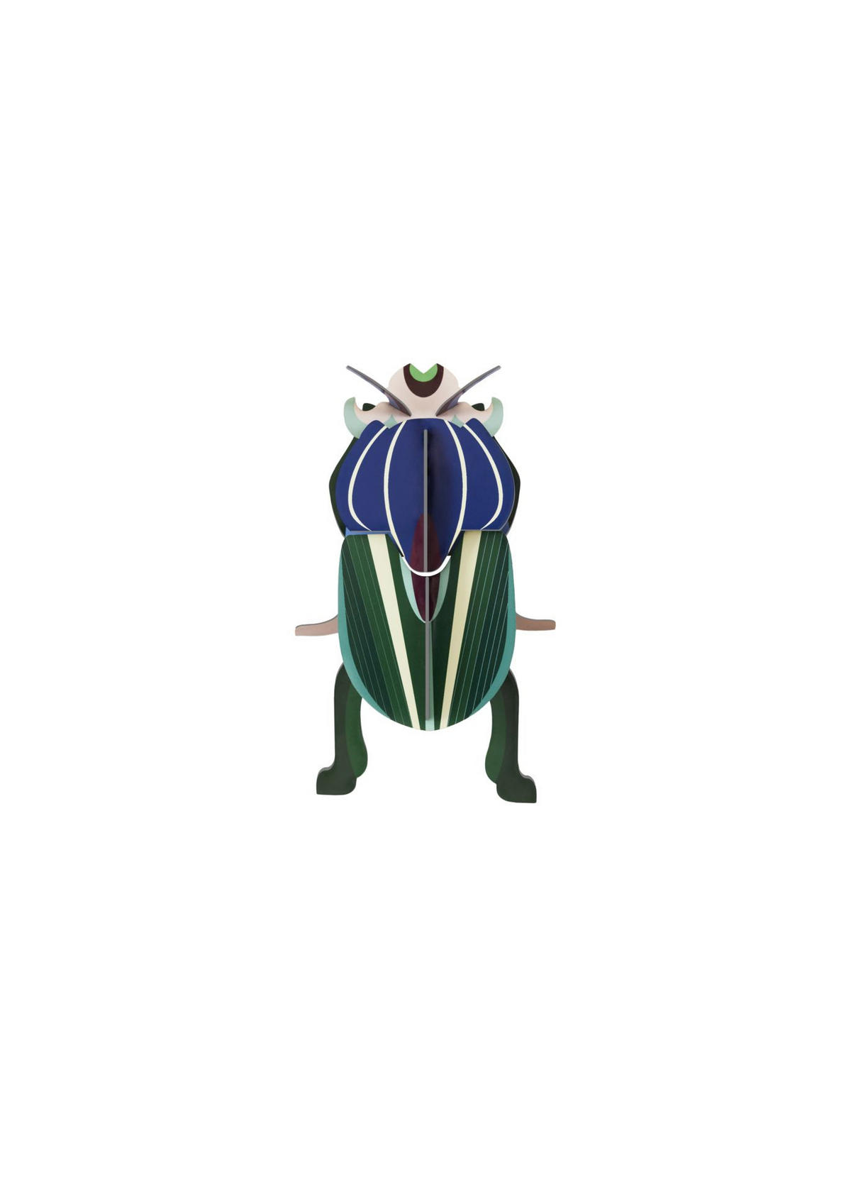 WANDDEKO Eleganter Jade-Käf 3.5/16.5 cm - Multicolor, Wellpappe (3.5/16.5/10cm) - KUNSTLOFT
