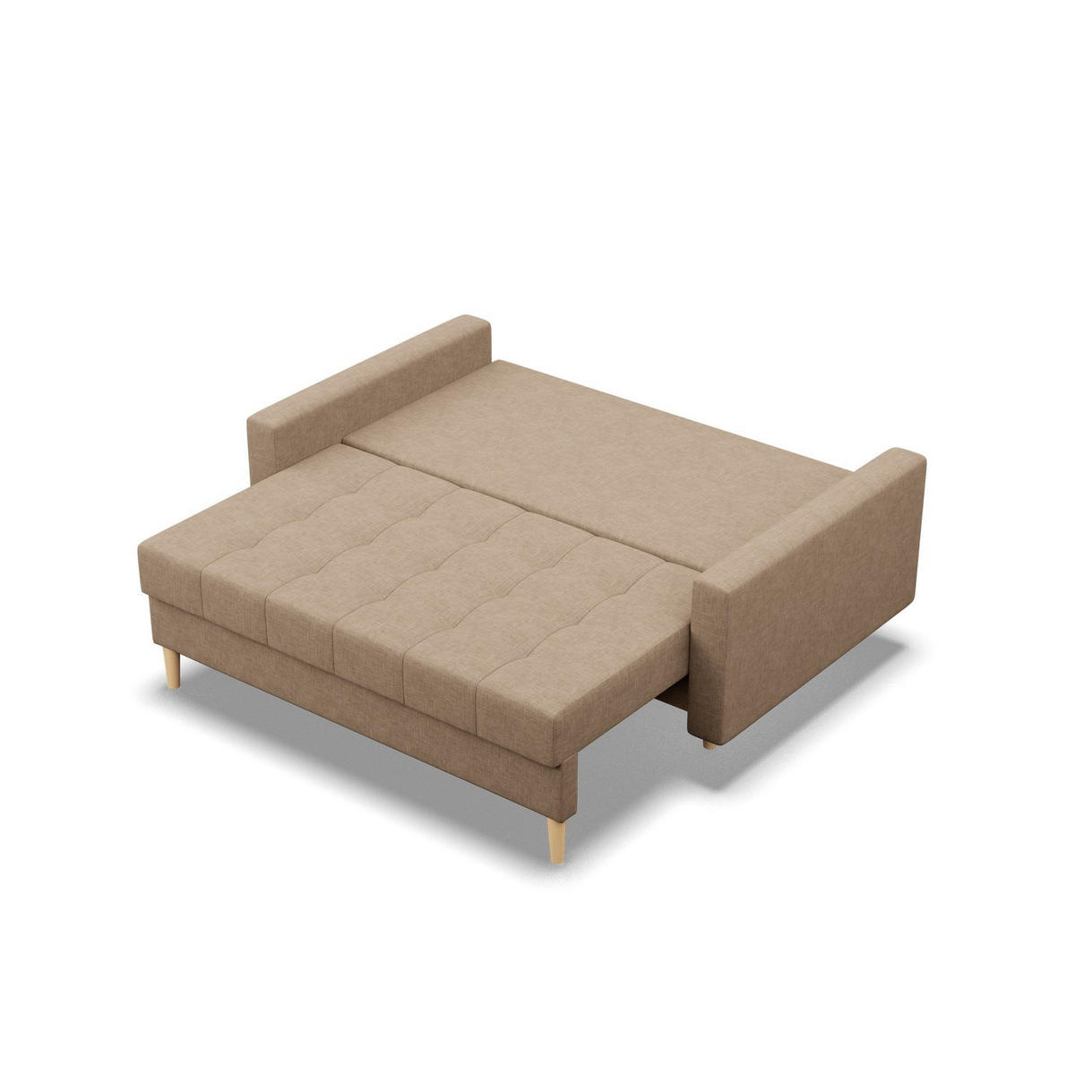 SOFA 2-SITZER MIT SCHLAFFUNKTION ELMA BONELL, Braun - Braun, Textil (152/92/92cm) - Mebligo