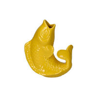 VASE Mamsell Koi XS, Fisch-Form, Steingut, Tuscan Sun, H 15.5 cm - Gelb, Keramik (15.5cm) - Gift Company