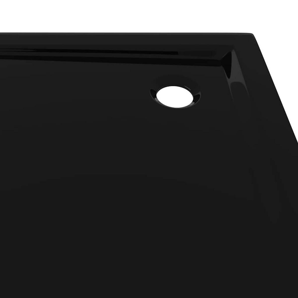 DUSCHTASSE Quadratisch Schwarz 90/90 Cm - Schwarz, Glas (90/4/90cm) - vidaXL