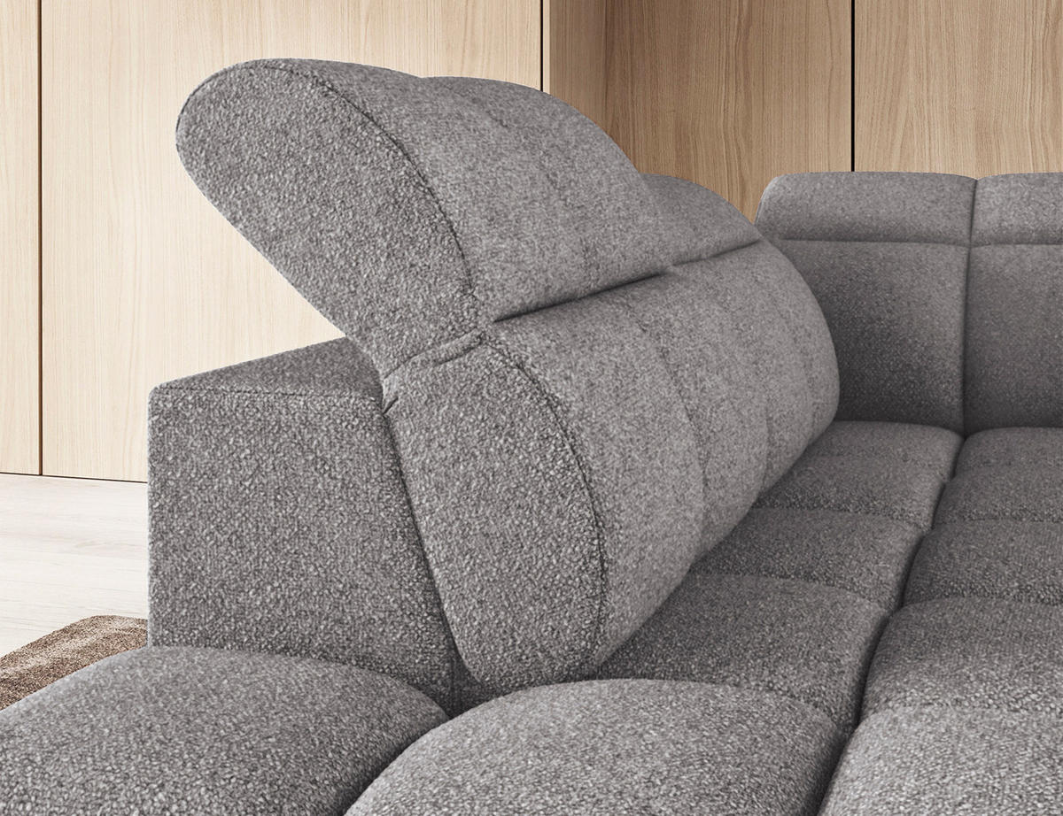 ECKSOFA Eagle L - Grau (Paolli 04) - Grau, Holzwerkstoff (258/208cm) - Möblo