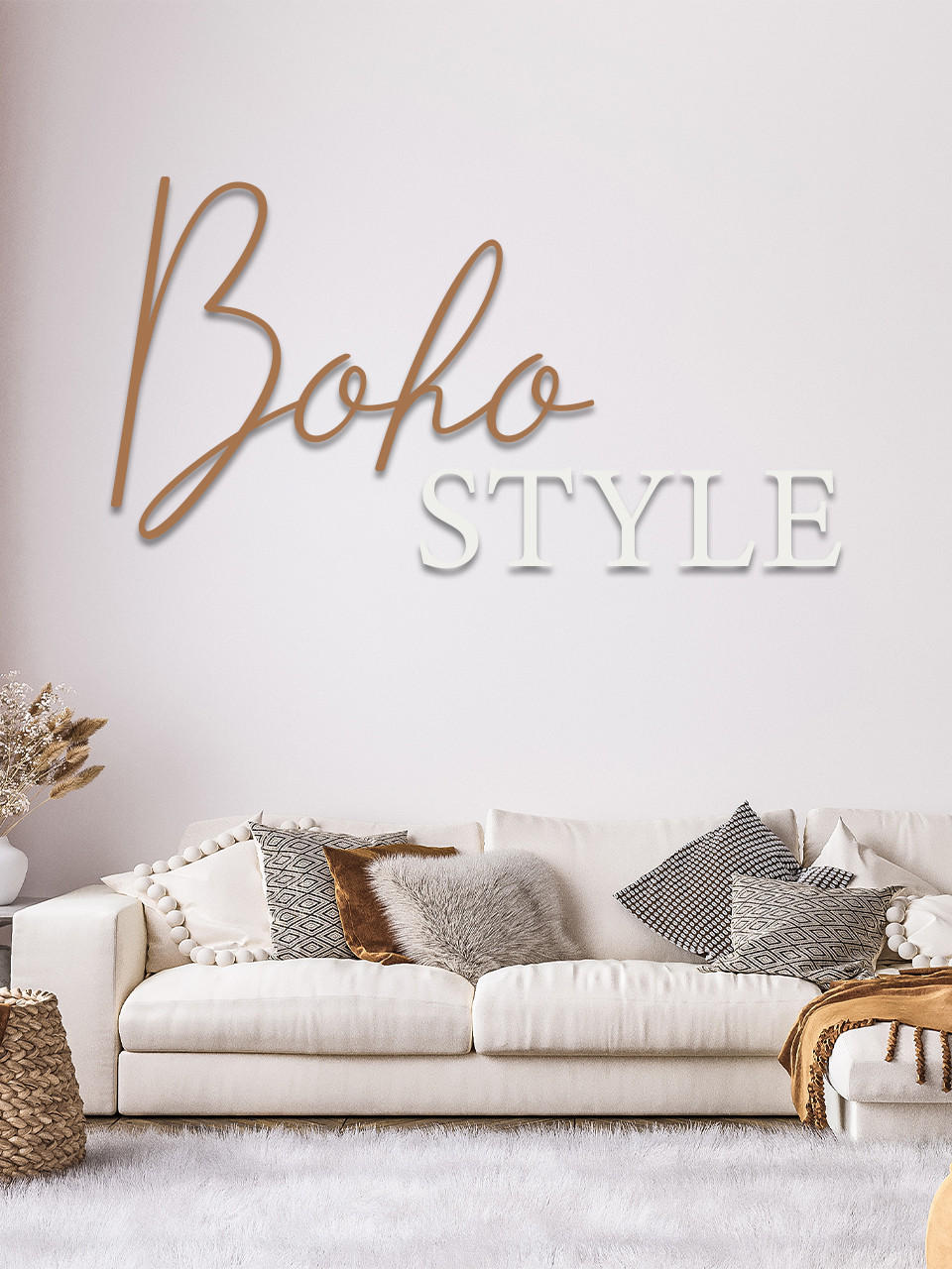 Boho Stil Wohnzimmer Deko