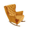 SCHAUKELSESSEL mit gepolstertem Sitz und Armlehnen, 102x81x95 cm, Gold_29821 - Buchefarben, Holz/Textil (81/102/95cm) - DomoHome
