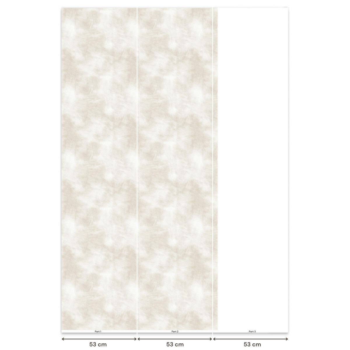 TAPETE - Dezent - Textur - Beige - 100x200 cm - Creme, Papier (100/200cm) - OnlyWow