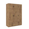 DREHTÜRENSCHRANK STELLINA 135/194/54,6cm 6-türig Braun - Braun, Holzwerkstoff (135/194/54.6cm) - MASSENO