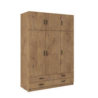 DREHTÜRENSCHRANK STELLINA 135/194/54,6cm 6-türig Braun - Braun, Holzwerkstoff (135/194/54.6cm) - MASSENO