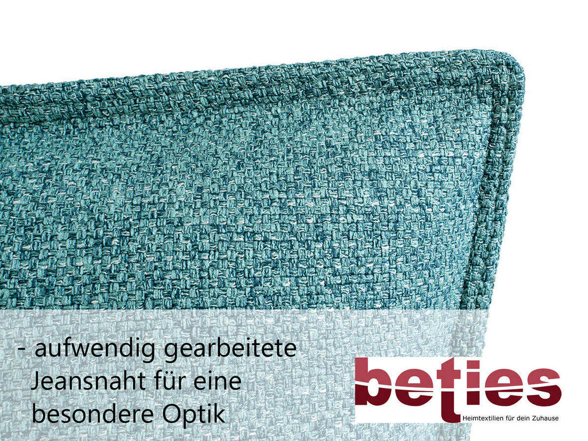 KISSENHÜLLE Bouclé steel-grau 50/50 cm - Grau, Textil (50/50cm) - beties Heimtextil