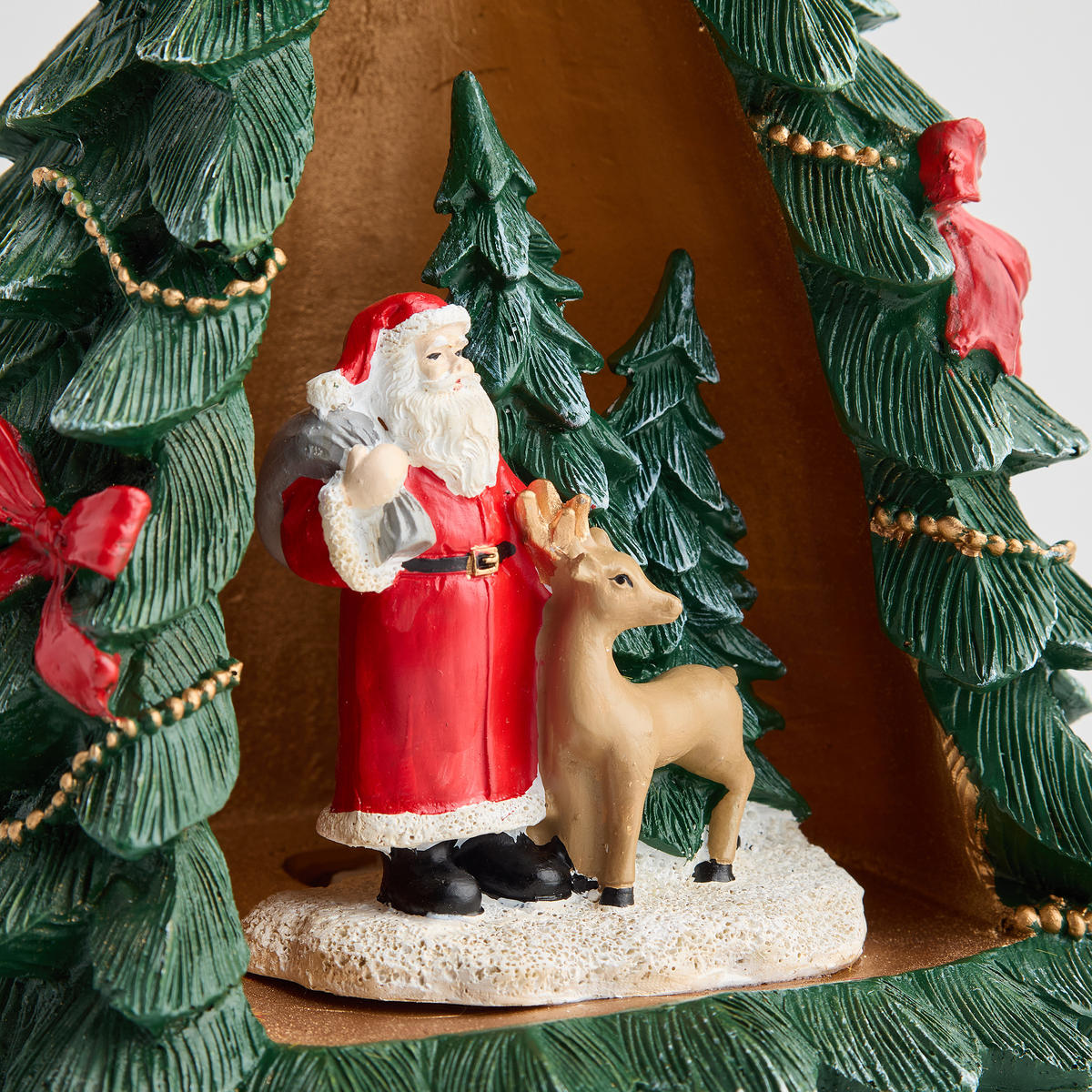 DEKOFIGUR Led WINTERSTORY, 24.5 x 15.5 cm, Grün, Beleuchtet Weihnachtsfigur, Weihnachtsdeko, Deko Wohnzimmer, Winter Christmas, XMAS Geschenk - Grün, Kunststoff (15.5/24.5/15.5cm) - home&you