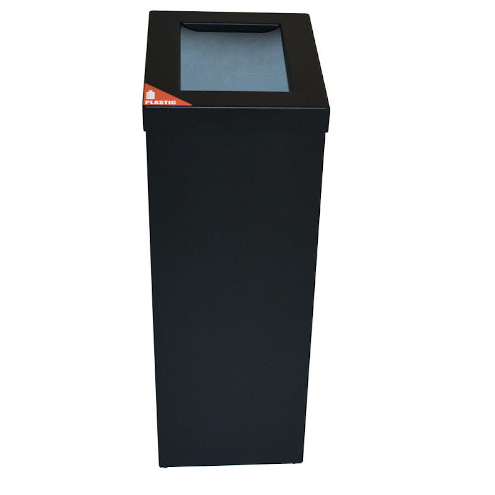 MÜLLEIMER Wertstoffsammler Recycloflex 60 Liter 70,5x26,3x34,3 cm AlumInium Schwarz - Schwarz, Metall (34.3/70.5/26.3cm) - PROREGAL