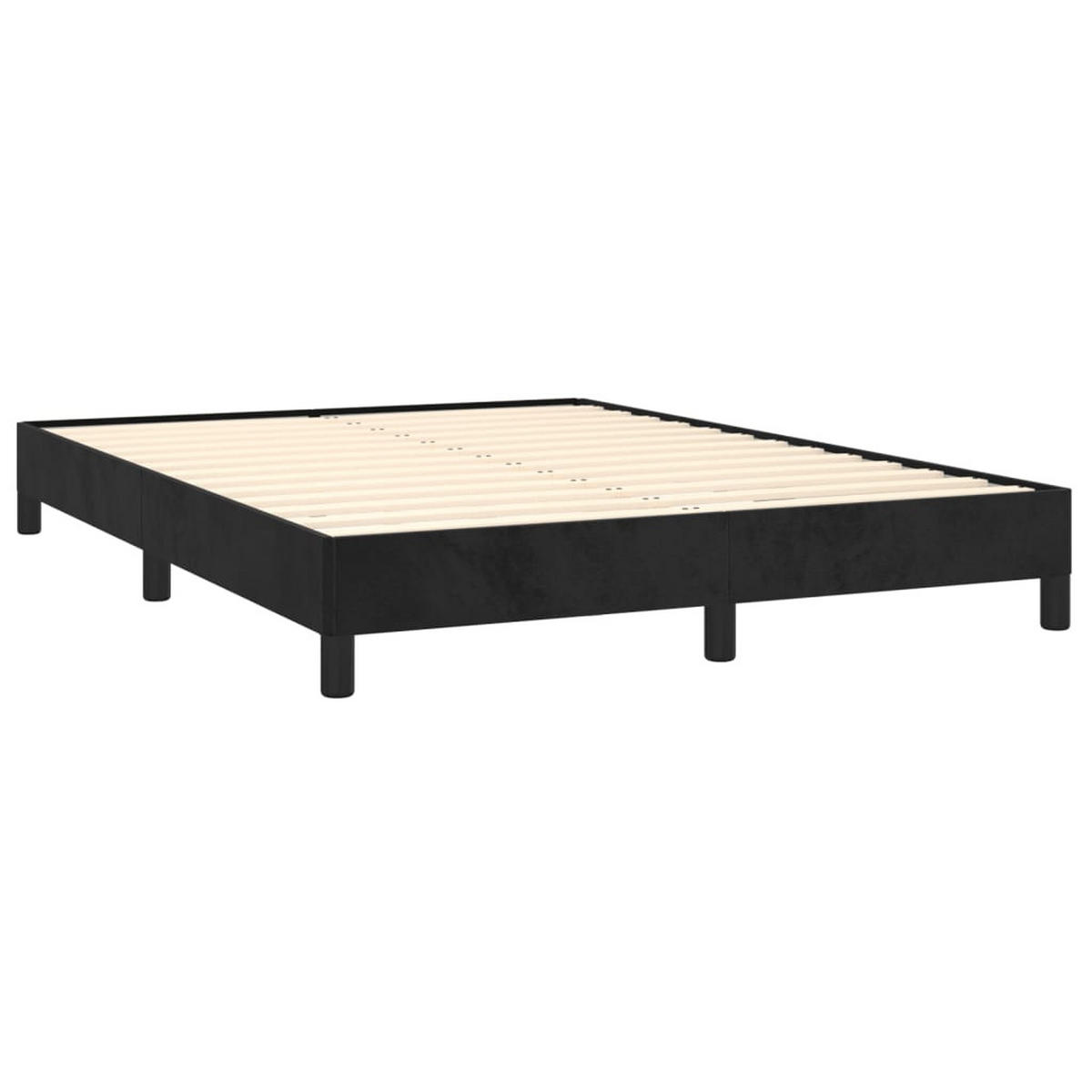 BETTGESTELL Ohne Matratze Schwarz 140/200 Cm Samt - Schwarz, Textil (140/200cm) - vidaXL