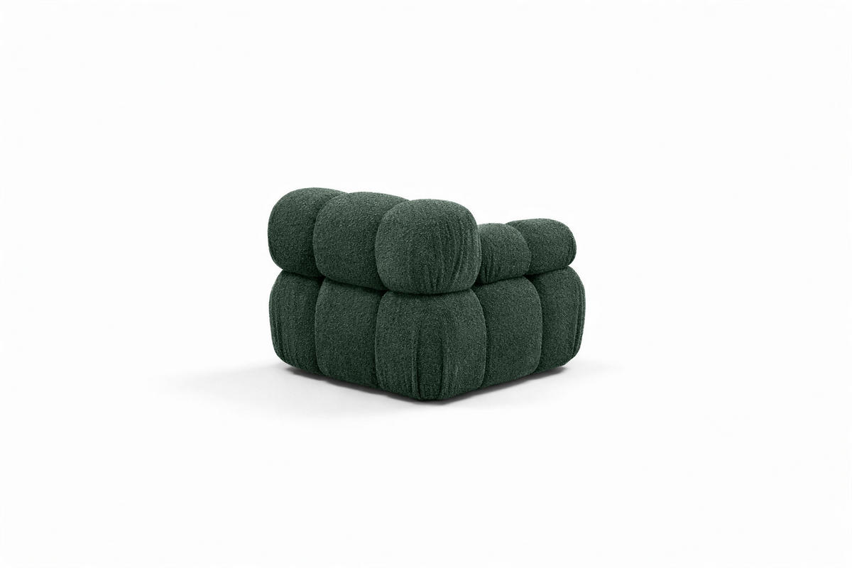 MODUL Seitlich, Für Modulares System, Stoff Abriamo, Dunkelgrün, Links, Selia - Dunkelgrün, Holz (95/70/95cm) - Kaiser Möbel