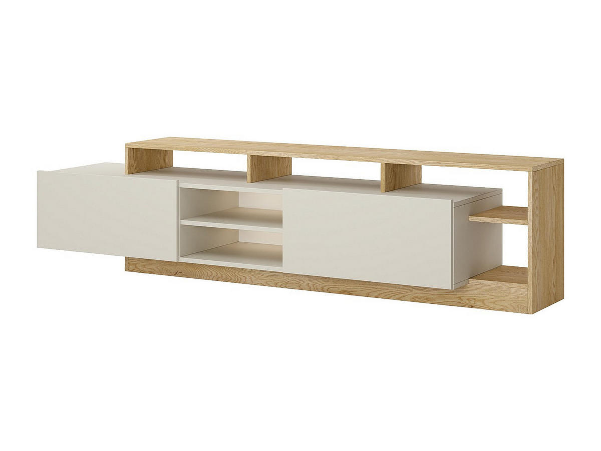 TV-BOARD - 192.4 cm x 43.6 cm - holz - beige, naturfarben hell Idesia - Beige/Naturfarben, Holz (192.4/47.8/43.6cm) - Vente-Unique
