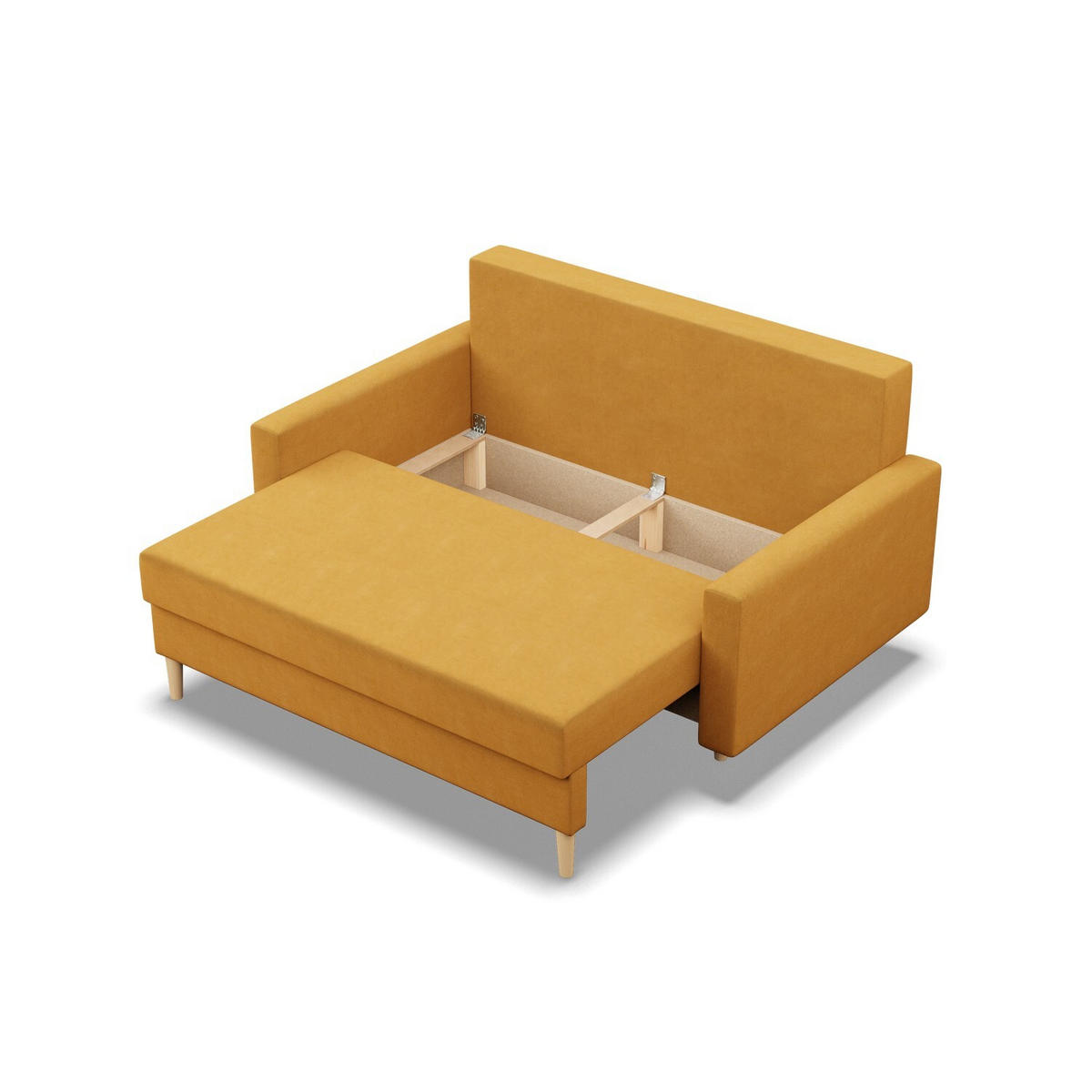 SOFA Blank gelb 152/92/92 - Gelb, Textil (152/92/92cm) - SIMKAM Furniture