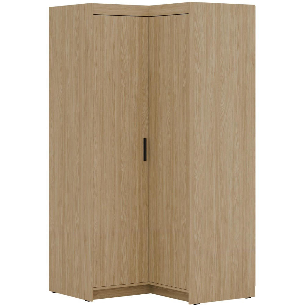 ECKSCHRANK Elena mit 2 Türen, 95x95 cm, Eiche Geölt - Hellbraun/Eichefarben, Holzwerkstoff (95/190.5/95cm) - Beautysofa