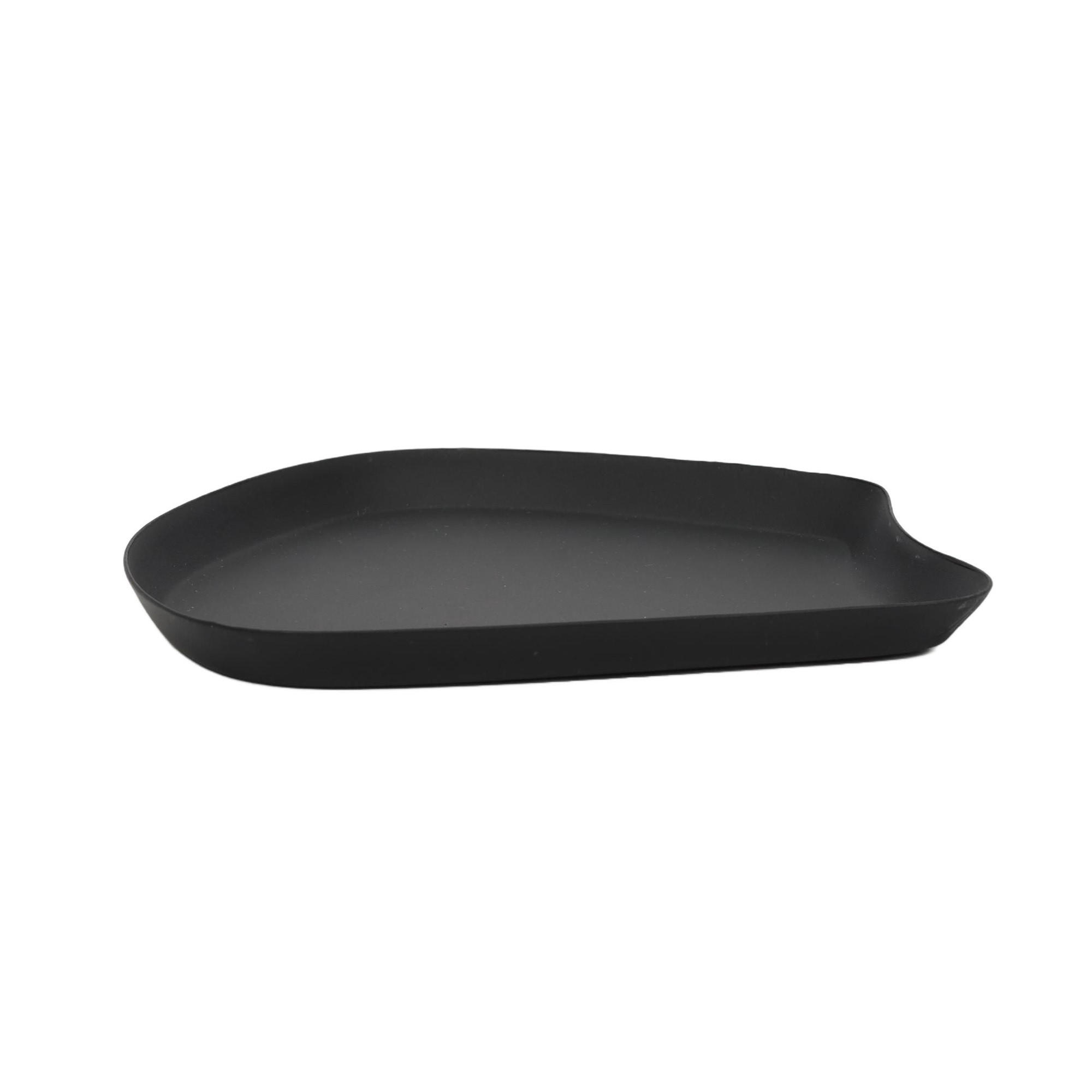 DEKOTELLER aus Metall Schwarz 16/18,5/1,5 cm - Schwarz, Metall (18.5/1.5/16cm) - Home Styling Collection