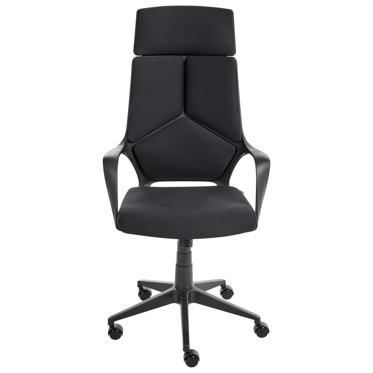 BÜROSTUHL Schwarz Delight - Schwarz, Textil (64/116/64cm) - Beliani