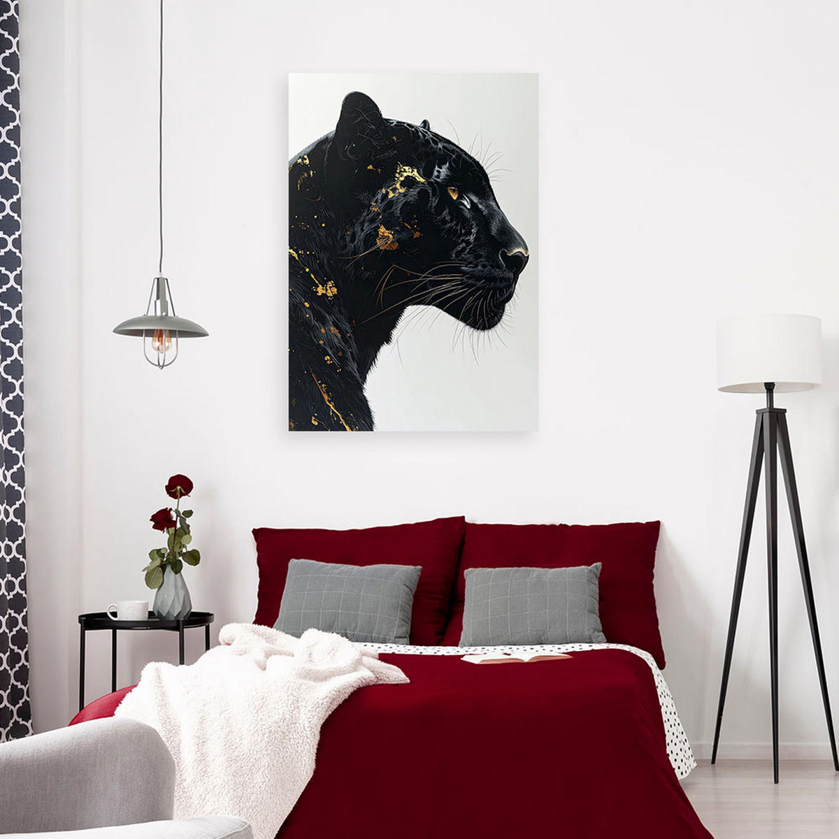 LEINWANDBILD Tiere 70x100cm - Schwarz, Textil (70/100cm) - Feeby