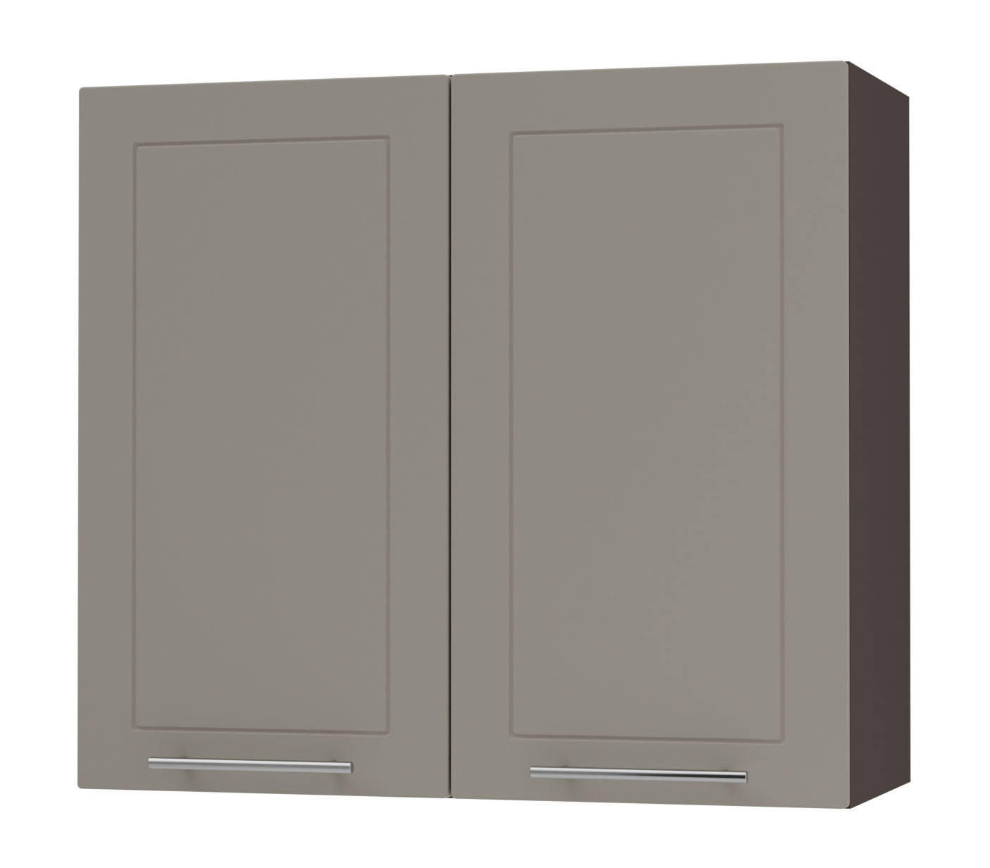 Feldmann-Wohnen Küchenhängeschrank Beige, Dunkelgrau 80x72x32.5 cm