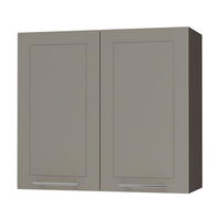 KÜCHENHÄNGESCHRANK Kvantum W3/80 Beige Matt / Lava Matt 80 / 32,5 / 72cm - Dunkelgrau/Beige, Holz/Holzwerkstoff (80/72/32.5cm) - Feldmann-Wohnen