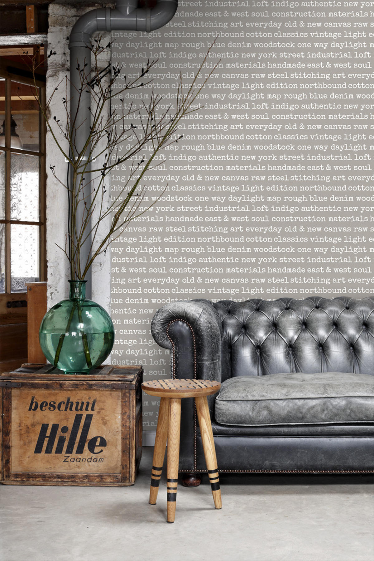 TAPETE City Talk Sprüche 53 cm x 10.05 m - Grau, Papier (53/1000cm) - ESTAhome