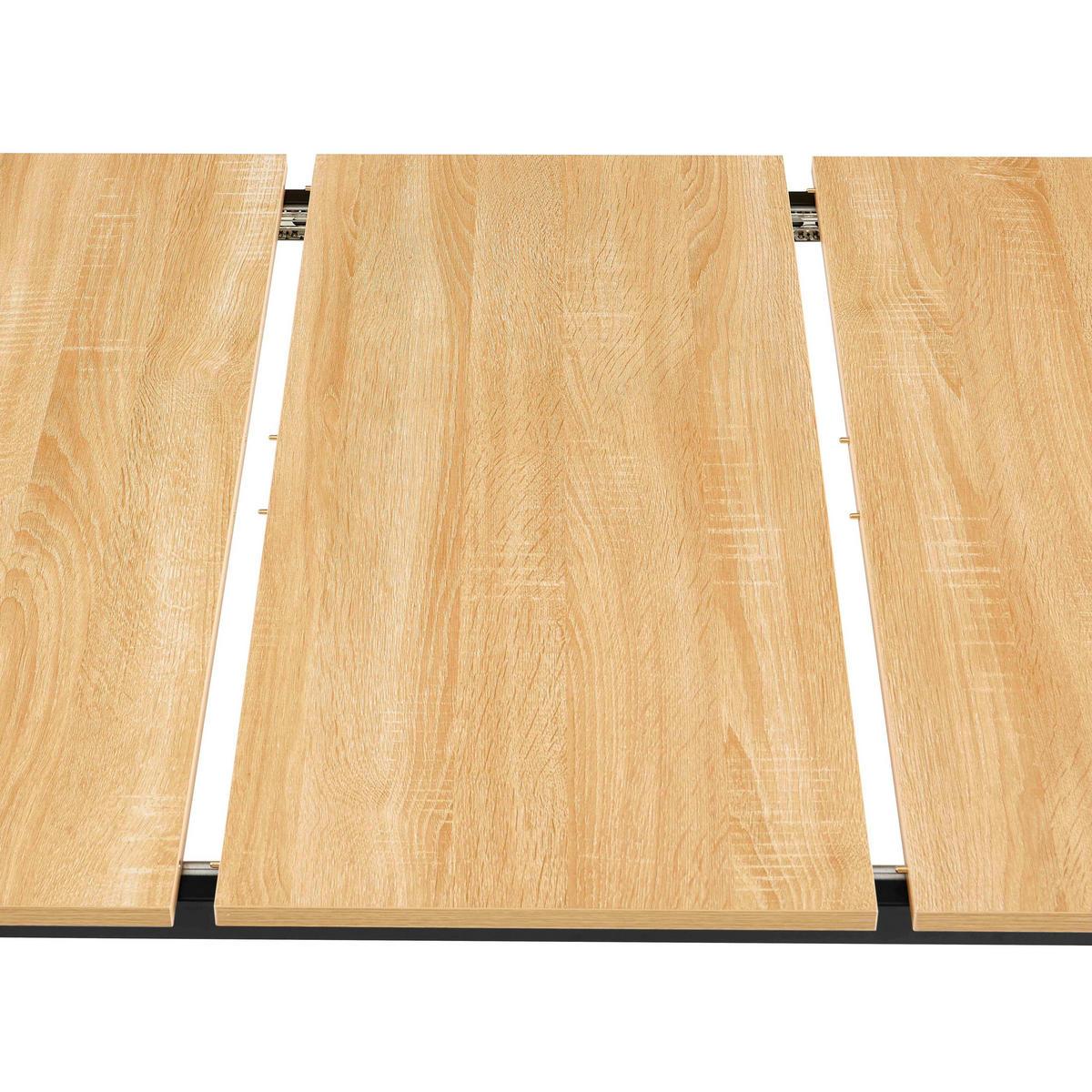 ESSTISCH, Holz - Hellbraun/Braun, Holz/Metall (80/160/75cm) - Oviala