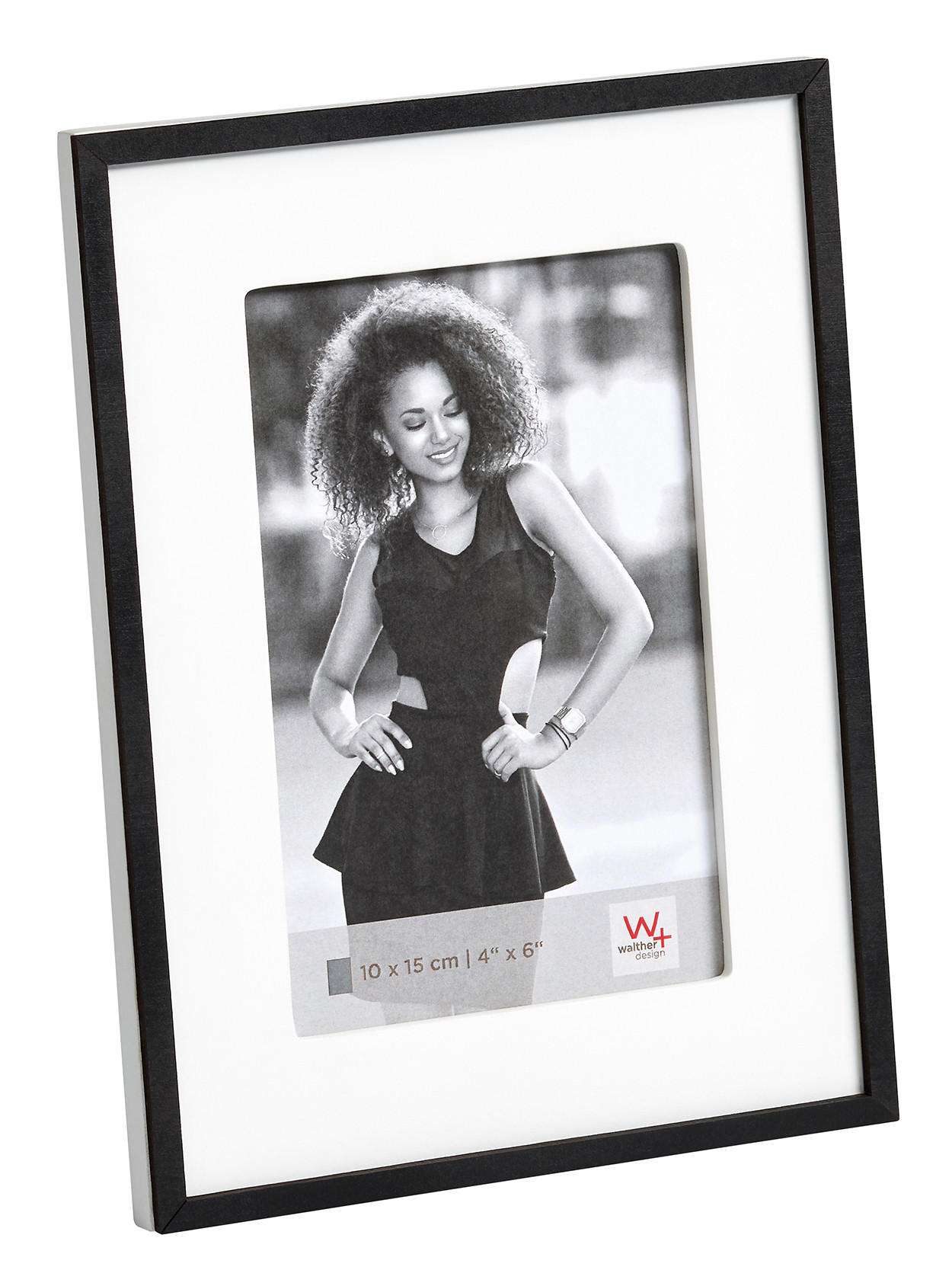 BILDERRAHMEN Friends Portraitr., 10x15 cm, weiss, mit schw. Aussenrahmen - Weiß, Holzwerkstoff (15/20.3/1cm) - EMIX24