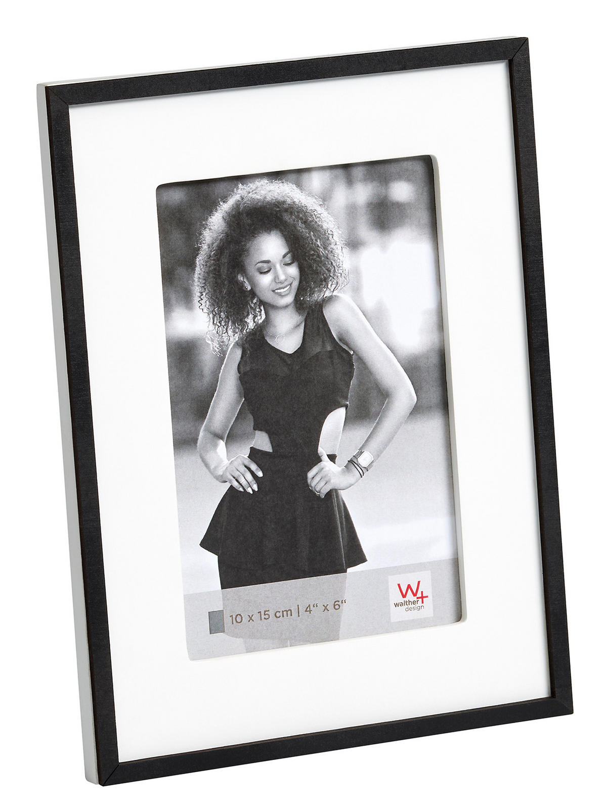 BILDERRAHMEN Friends Portraitr., 10x15 cm, weiss, mit schw. Aussenrahmen - Weiß, Holzwerkstoff (15/20.3/1cm) - EMIX24