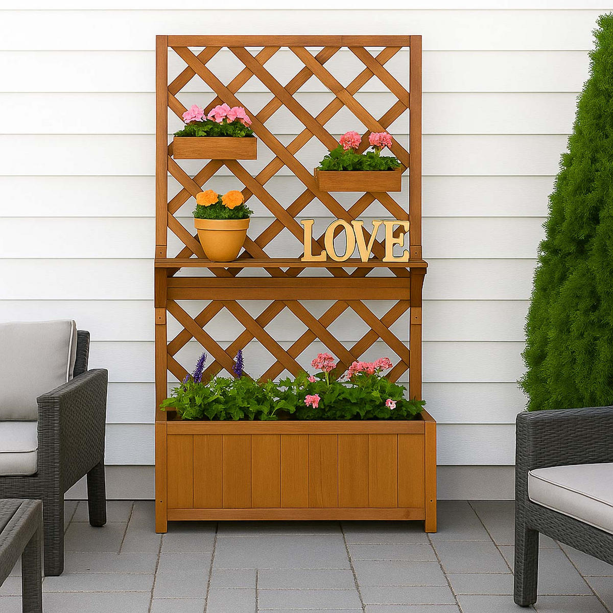 HOCHBEET Braun - Braun, Holz (70/135/30cm) - MCW