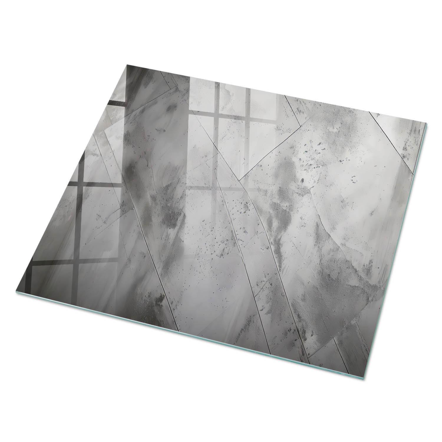 GLASPLATTE 80x60 cm – Geometrische Textur - Violett, Glas (0.4/80/60cm) - ArtPrintCave