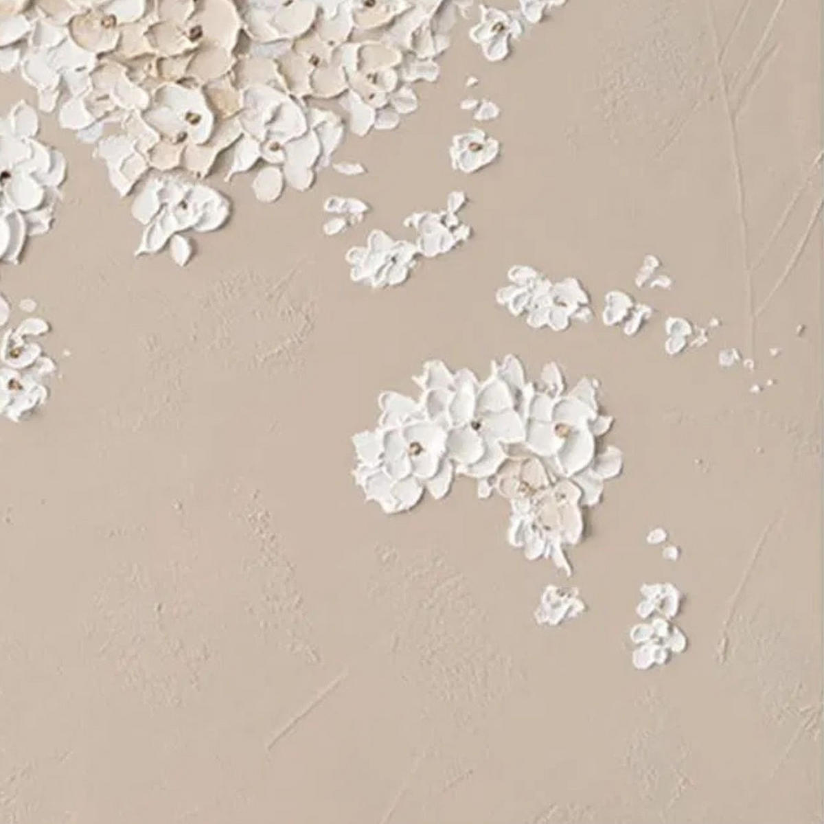 ACRYLBILD HANDGEMALT 90/60 cm - Beige/Weiß, Holz/Textil (90/60cm) - KUNSTLOFT